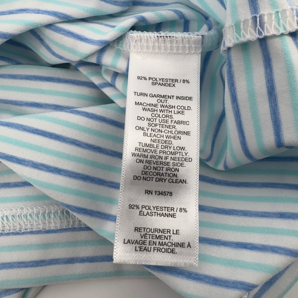 Vineyard Vines Mens XL On The Go Sankaty Polo Shirt Blue Stripe Whale Logo - Picture 5 of 7